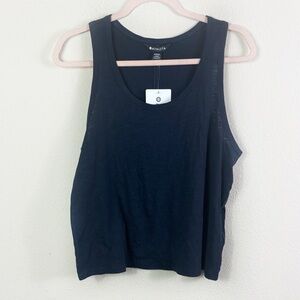 NWT Athleta Essential Slub Tanl Camisole in Black Power of She size M